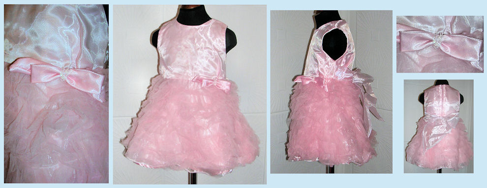 Очаровательное нарядное праздничное платье для маленькой принцессы. Многослойные нежные воздушные шифоновые рюшки нежного розового оттенка